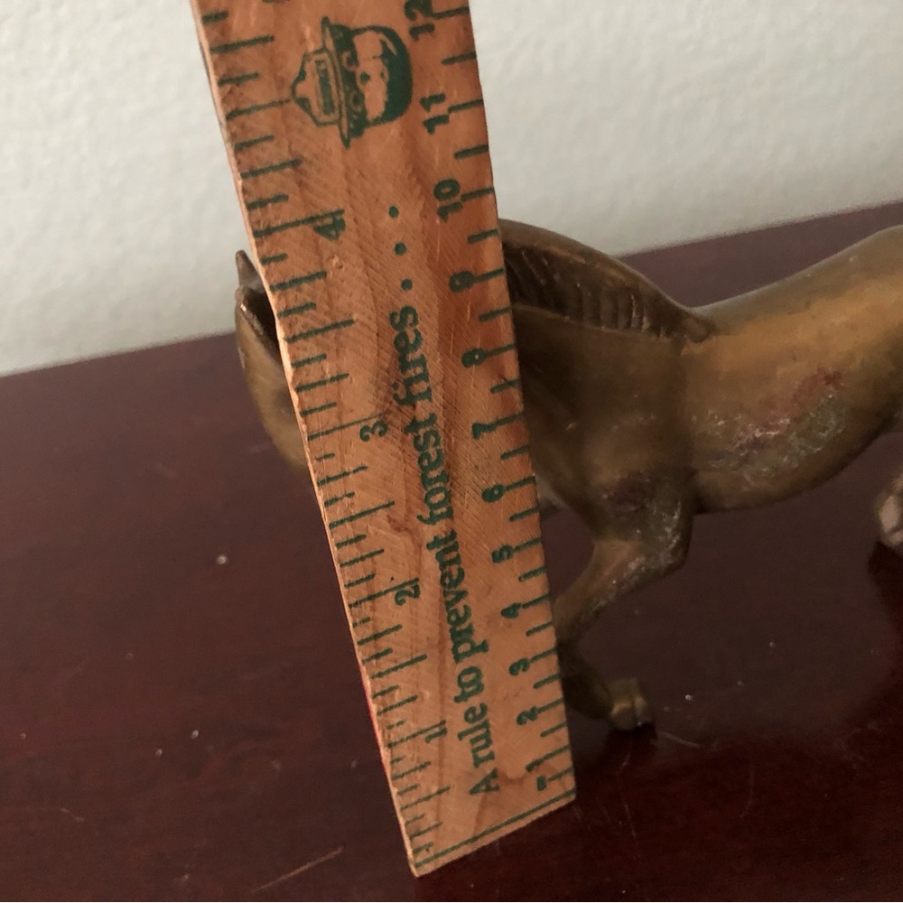 vtg mid century solid brass horse figure - Picture 3 of 5